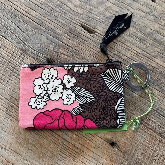 Vera Bradley Pink and Black Floral ID Wallet - Picture 2 of 2